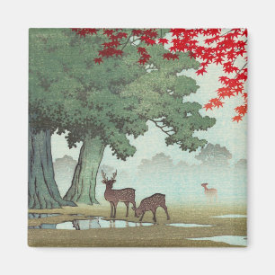 Íman Parque Nara arte de paisagem shin hanga de Hasui K