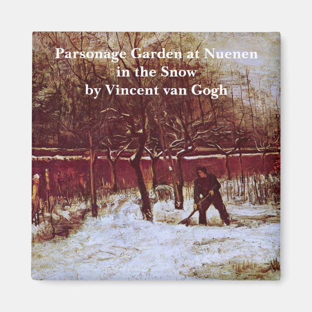 Íman Parsonage Garden em Nuenen por Vincent van Gogh (Frente)