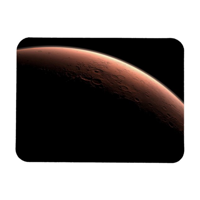Íman Parte De Marte Na Fronteira De Luz E Escuro. (Horizontal)