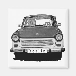 Íman Parte dianteira do carro de Trabant, preto e