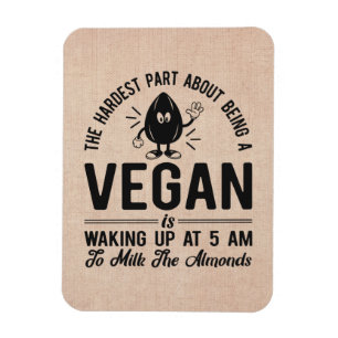 Íman Parte mais difícil de Vegan, Leite as amêndoas,