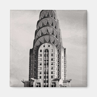 Íman Parte superior do edifício Chrysler NYC - B&W