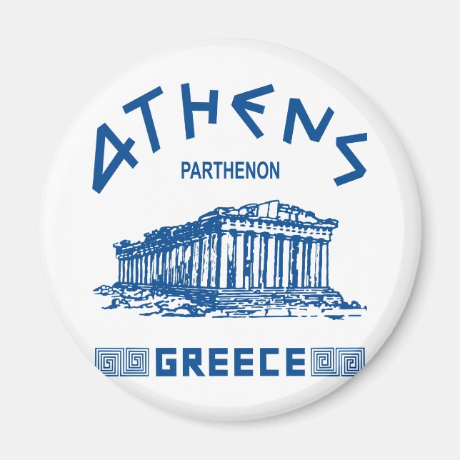 Íman Parténon - Atenas - Grego (azul) (Frente)