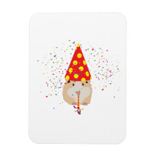 Íman Partida de Hamster - Animais com festa