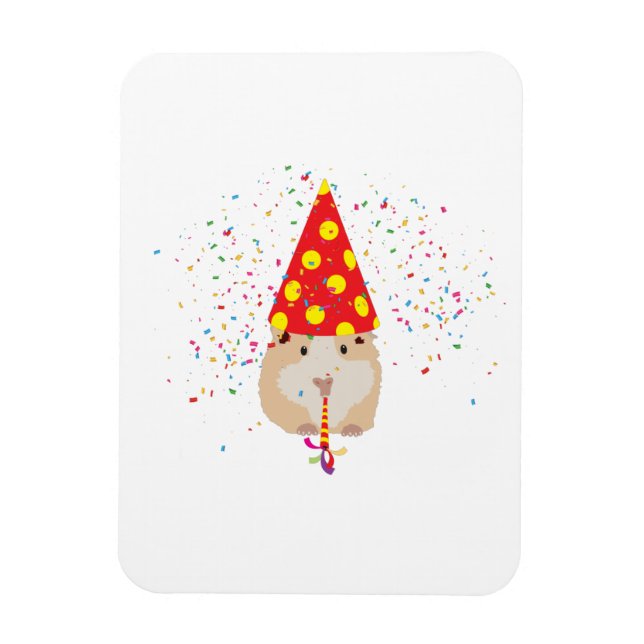 Íman Partida de Hamster - Animais com festa (Vertical)