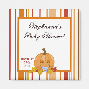 Íman Partido 2"x2" Favor do Magnet Autumn Fall Pumpkin