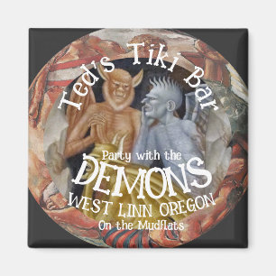 Íman Partido Bar de Tiki com os Demônios nos Mudflats