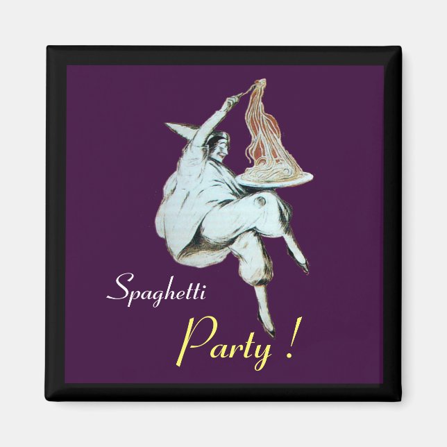 Íman PARTIDO ESPAGHETTI ITALIANO KITCHEN, Roxo RESTAURA (Frente)