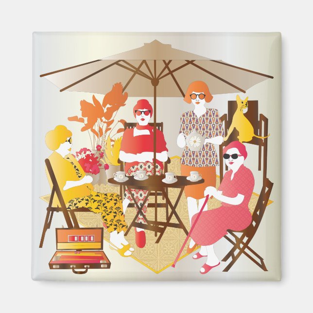 Íman Partido Mah Jongg Tea (Frente)