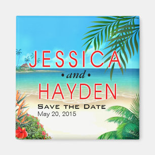 Íman Partido tropical Luau da praia exótica