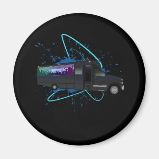 Íman Party Bus Time Colorful Nightlife Fun Celebration 