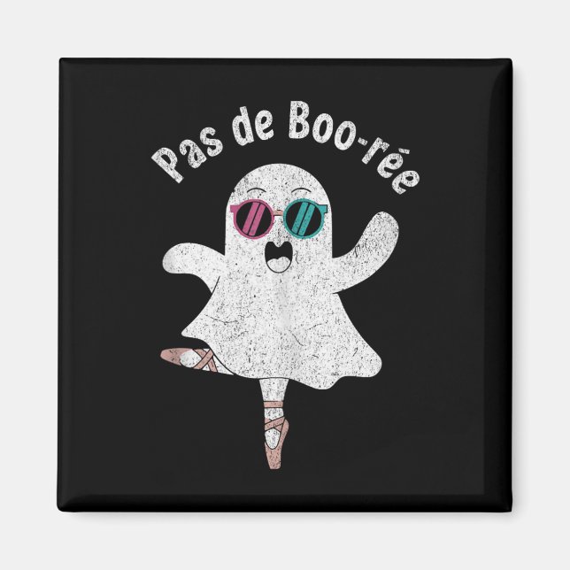 Íman Pas De Boo-rée Cute Ballerina Ghost Funny Balé T (Frente)