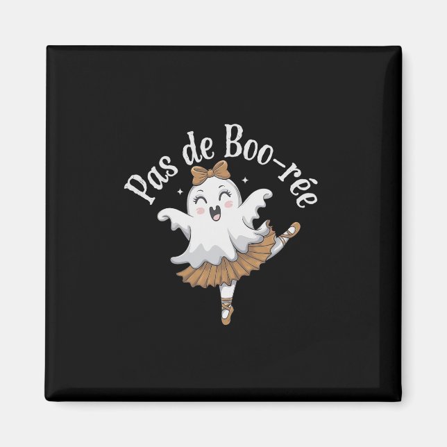 Íman Pas De Boo-rée Funny Balé Fantasma Dança Halloween (Frente)