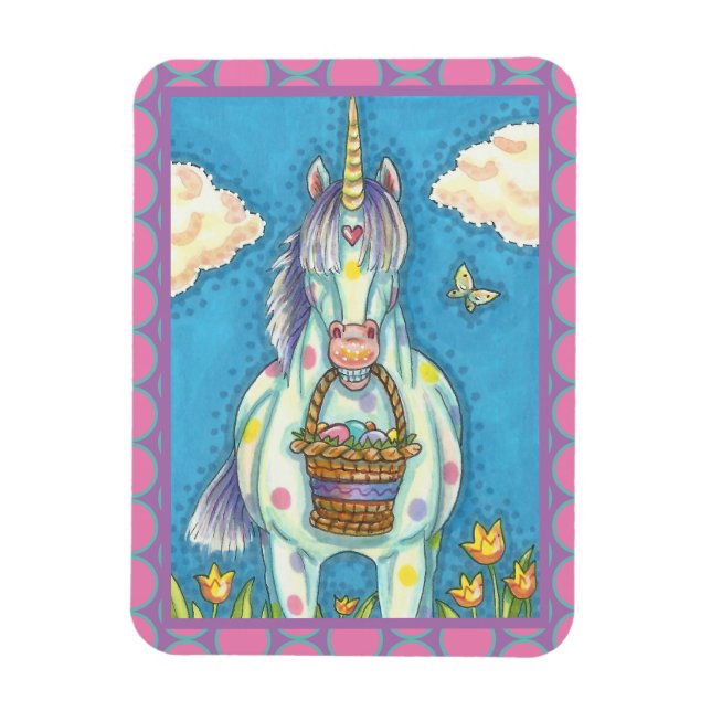 ÍMAN  PÁSCOA BASKET UNICORN, FANTASIA FANTASY HORSE MAGN (Vertical)