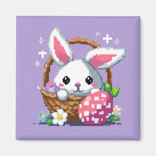 Íman Páscoa basquete Coelhinho de 8 bits