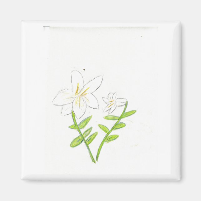 Íman Páscoa branca Lily (Frente)