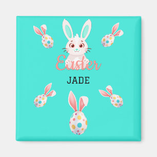 ÍMAN " PÁSCOA" BUNNY MAGNET COM OVOS E NOME ESPECIFICAD