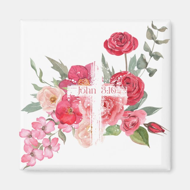 Íman Páscoa/Cruz/John3:16/Jesus (Frente)