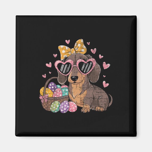 Íman Páscoa Dachshunds Dachshund Fofo _1  (Frente)