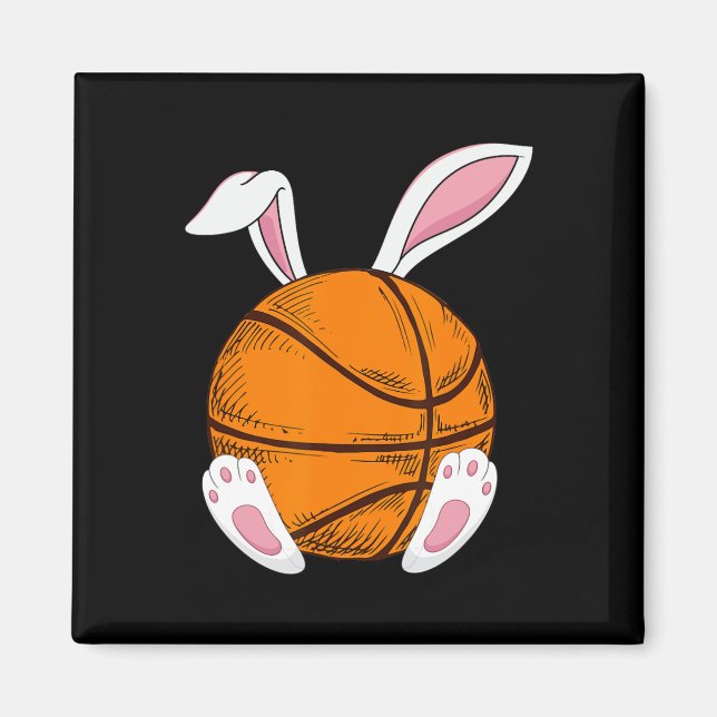 Íman Páscoa de basquete Coelho Coelhinho Dia 2 (Frente)