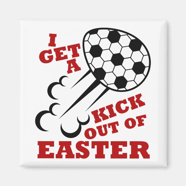 Íman Páscoa De Futebol Cute Eu Tiro Um Chute Da Páscoa (Frente)