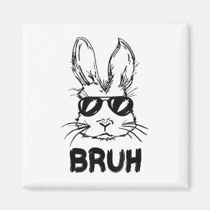 Íman Páscoa Dia Bruh Bunny Com Pulmões Homens Meninos C