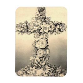 Íman Páscoa e Palm Sunday Floral Cross