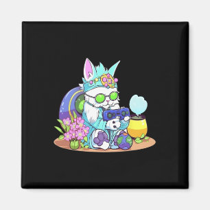 Íman Páscoa Gato Coelhinho Engraçado Gamer Jogo Meninas