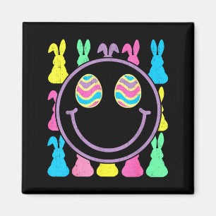 Íman Páscoa Retro Groovy Para Meninas Crianças Menino F