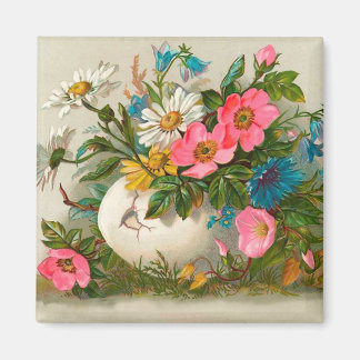 Íman Páscoas Flores Belas Vintage Arte Floral