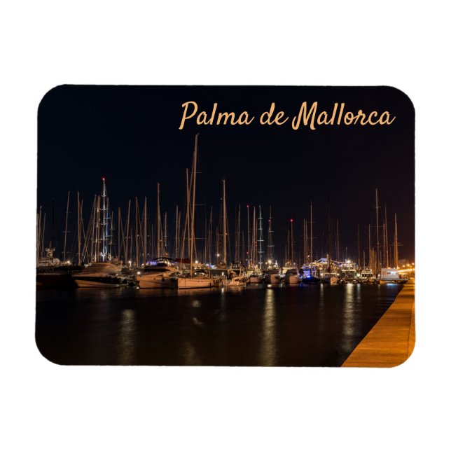 Íman Paseo maritimo à noite - Palma de Maiorca (Horizontal)