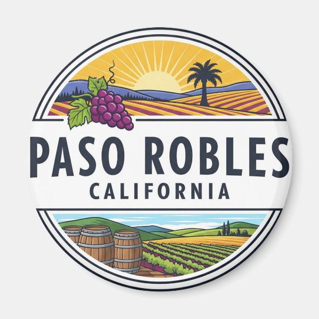 Íman Paso Robles Califórnia Costa Central (Frente)