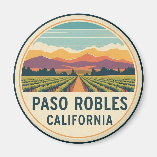 Íman Paso Robles Califórnia Costa Central (Frente)