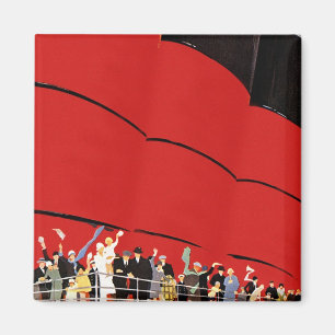 Íman Passageiros Vintage de cruzeiros acenando tchau