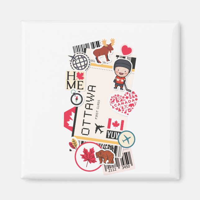 ÍMAN PASSAGEM DE EMBARQUE OTTAWA CANADÁ (Frente)