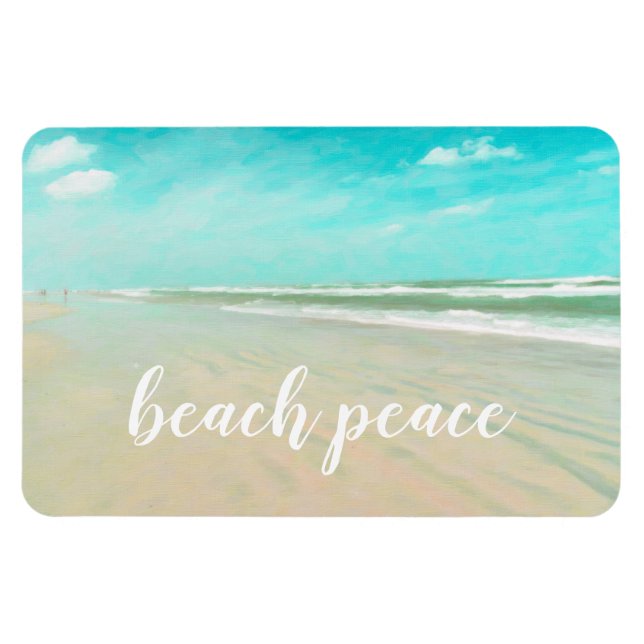 Íman Passagem de praia de turquesa pacífica (Horizontal)