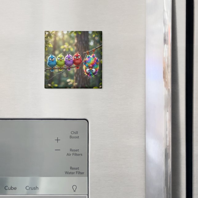 Íman Passarinhos Coloridos e Fofos (In Situ (Fridge))