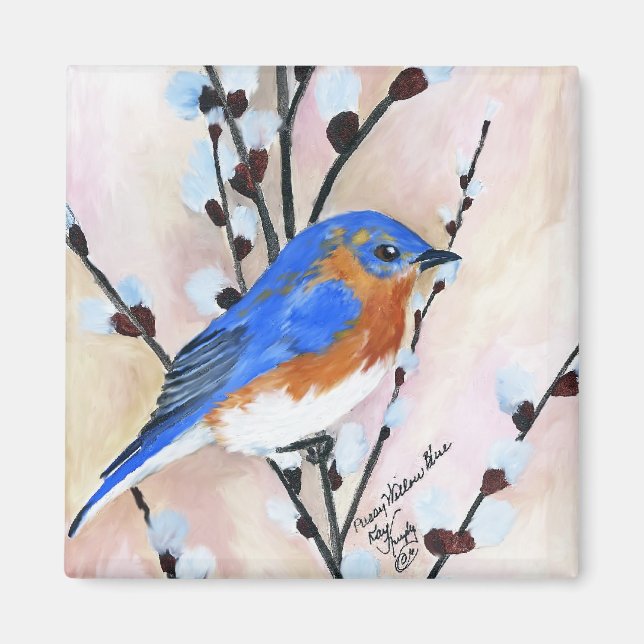 Íman pássaro azul (Frente)