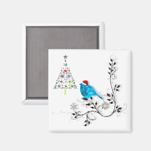 Íman Pássaro azul & Árvore de Natal!