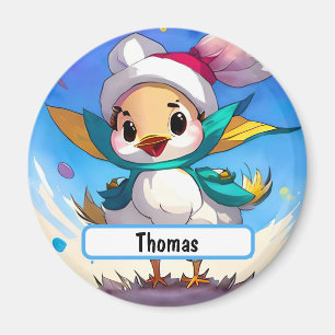 Íman Pássaro Bonito Com Caráter Personalizável