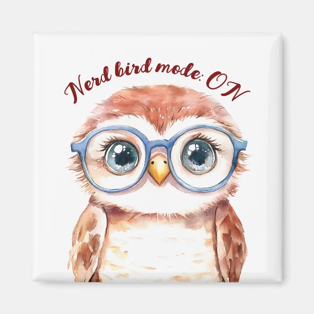 Íman Pássaro do Nerd do geek (Frente)