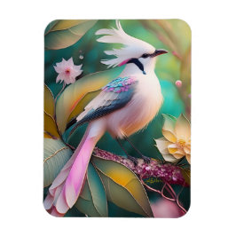 Íman Pássaro Fantasia Branca - Blush Tail Jay