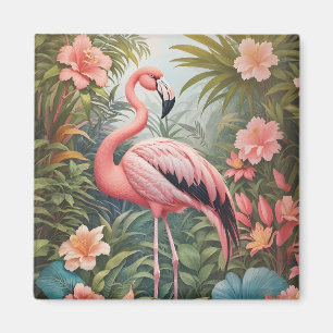 Íman Pássaro Flamingo Tropical Rosa Gordo