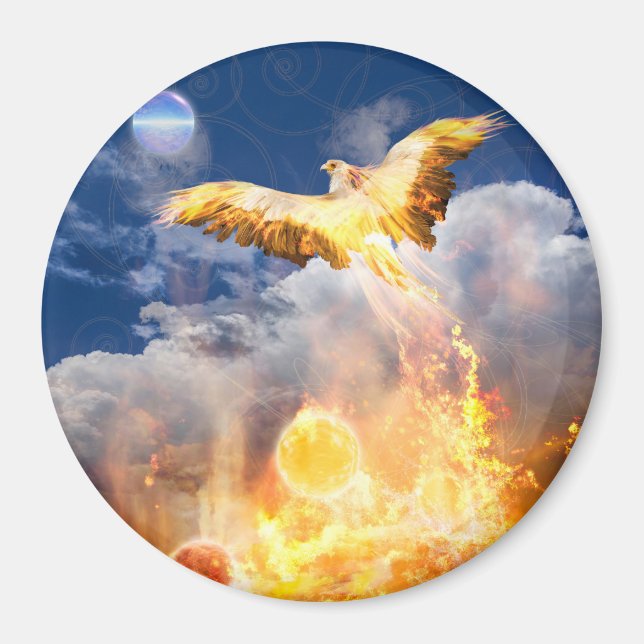 Íman Pássaro Phoenix "SAIA ACIMA DOS SEUS PROBLEMAS" (Frente)