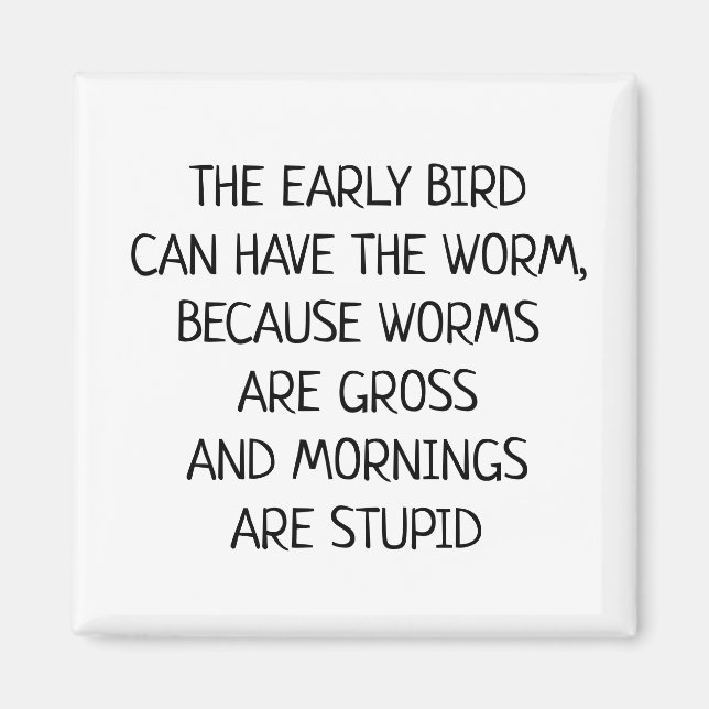 Íman Pássaro Povoado Pode Ter A Verme Engraçada Dizendo (Frente)