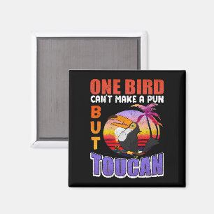 Íman Pássaro Tátil Tropical Vintage Encantado Toucan Pu