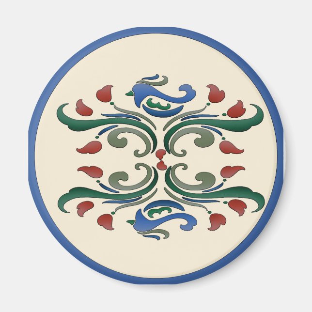 Íman Pássaros com Sinal Hex Holandês (Frente)