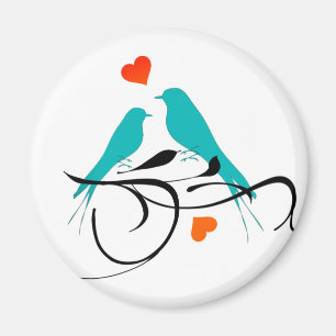 Íman Pássaros de Amor Azul