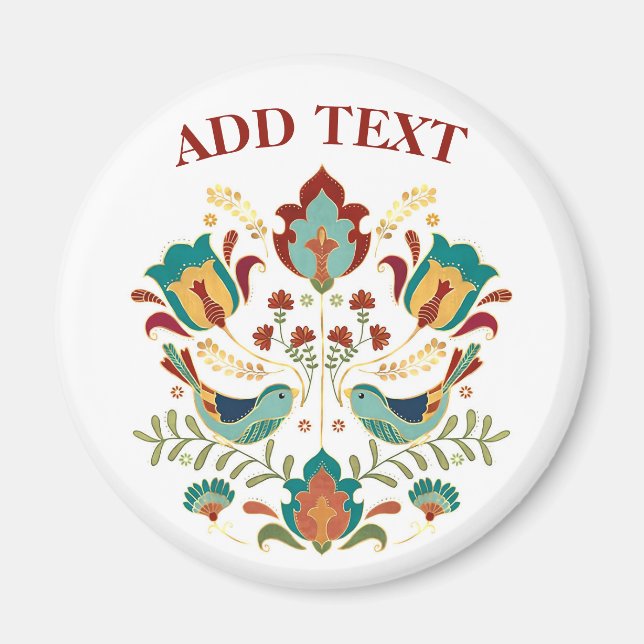 Íman Pássaros de Boas-vindas Hex Holandeses (Frente)