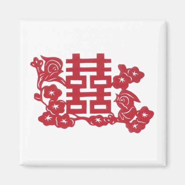 Íman Pássaros de felicidade dupla (Frente)